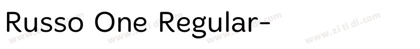 Russo One Regular字体转换